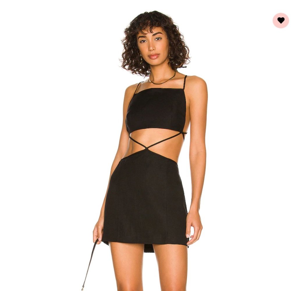 Hansen & Gretel x REVOLVE Black Cut-Out Backless Mini Dress - Picture 3 of 4